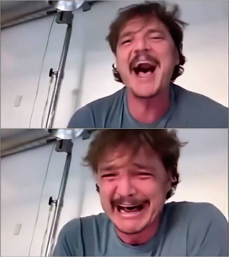 Pedro Pascal Crying